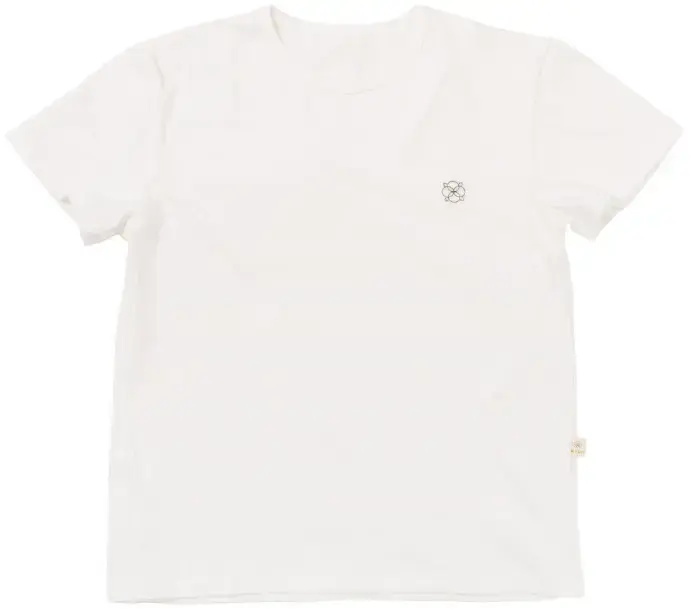 [402TO05WH] Mimi 100% GOTS Organic Cotton T-shirt, Natural off-white color, No breached, No dyed.webp