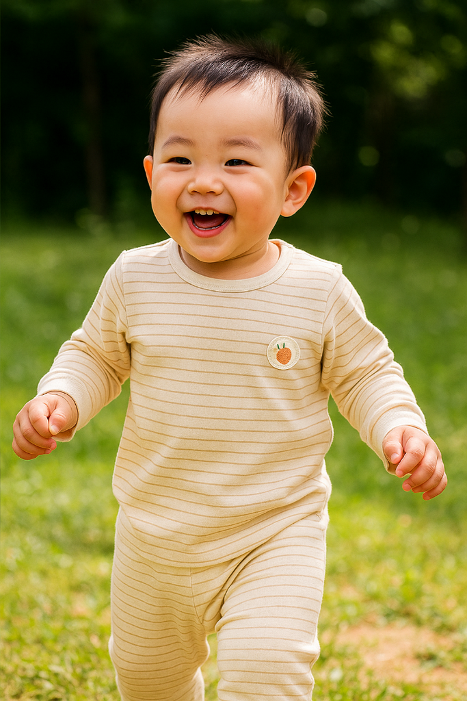 20250611_1653_Striped Baby Bodysuit_remix_01jxf6e62bf2nrgn44735nqgpy.webp