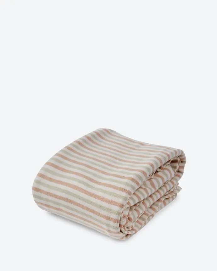 Ga/Chăn họa tiết kẻ, 1 lớp, khổ 100x120cm, từ Bông Có Màu Tự Nhiên (Naturally Colored Cotton) - NatureColored