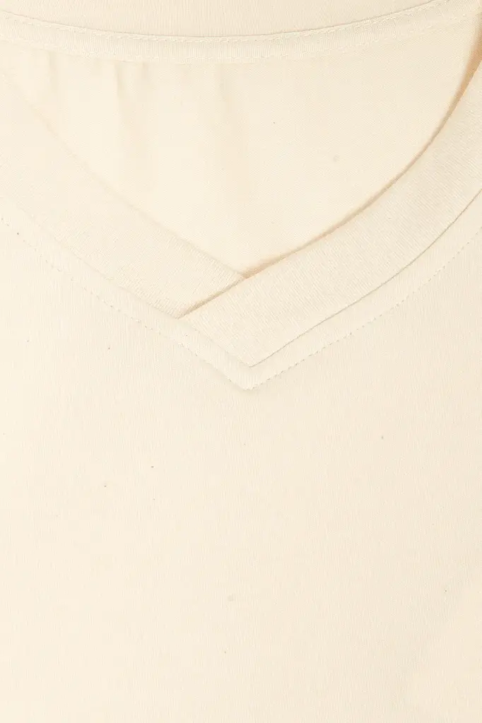 Áo thun cổ V bé gái từ 100% bông có màu tự nhiên I NatureColored 100% Organically Grown Naturally Colored Basic V-neck Top, Natural Brown for Girls 