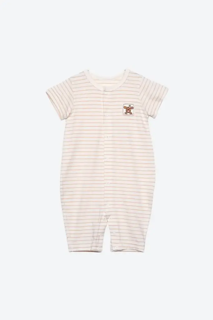 Body ngắn tay từ 100% bông có màu tự nhiên I NatureColored 100% Organically Grown Naturally Colored Cotton Short-Sleeve Bodysuit, Natural Brown