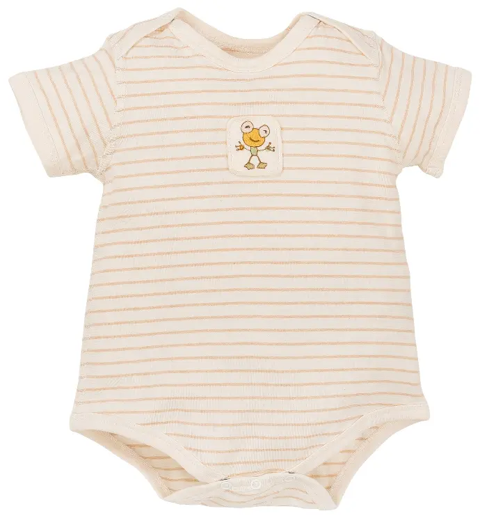 Rompers ngắn tay từ 100% bông có màu tự nhiên I NatureColored 100% Organically Grown Naturally Colored Cotton Short-Sleeve Rompers, Natural Brown
