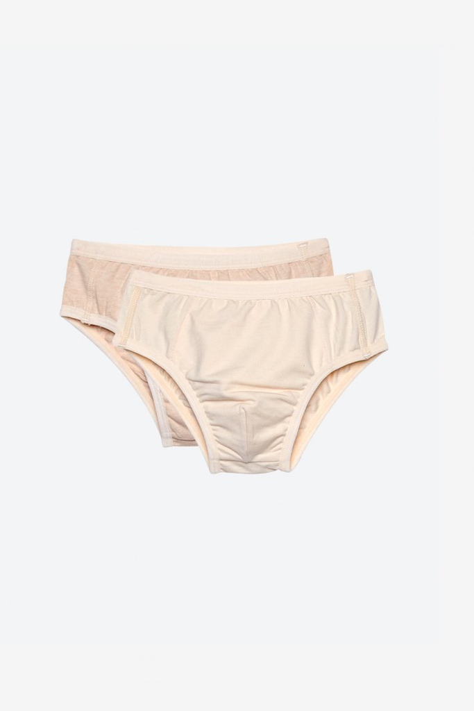 NatureColored Boy Basic Briefs Underwear 100% Organically Grown Naturally Colored Cotton, Set of 2