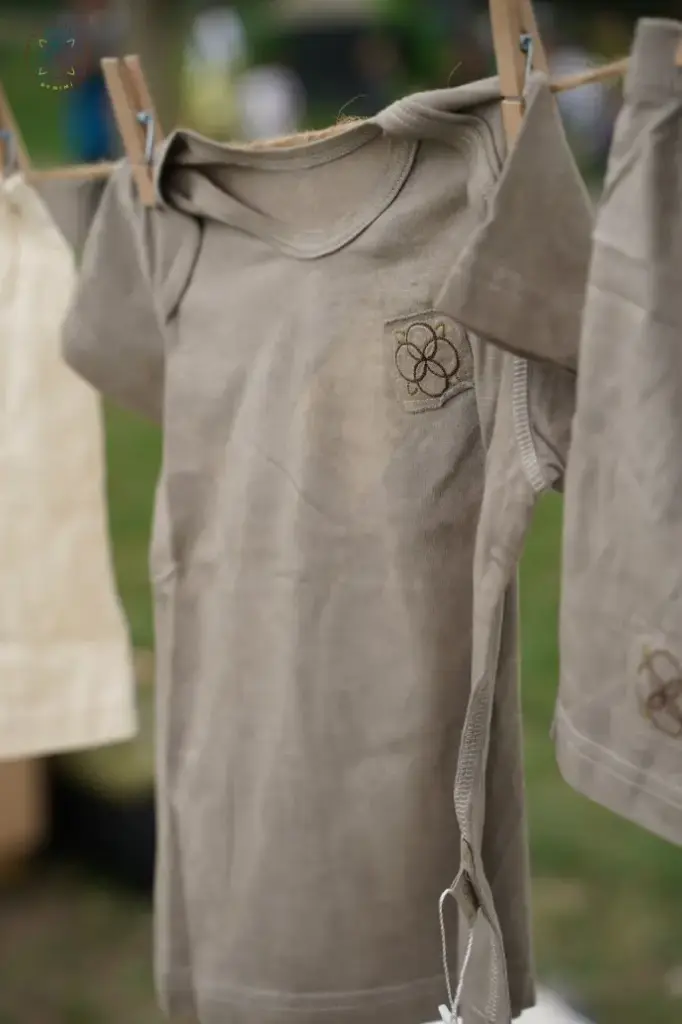 Bộ quần áo cộc GOTS 100% Organic Cotton, Nhuộm màu tự nhiên thủ công màu Ghi Xám - Mimi Organic