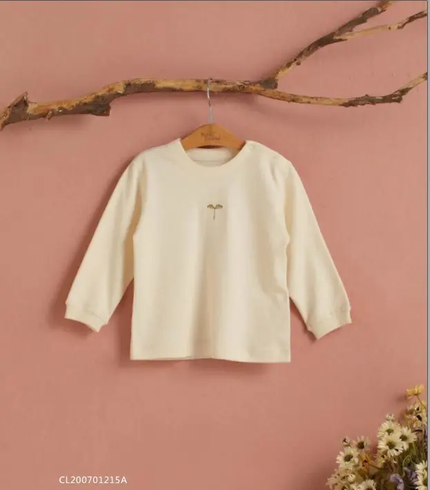 Bộ quần áo dài tay lá mầm, từ Bông có màu tự nhiên/ Naturally Colored Cotton, màu be tự nhiên - NatureColored