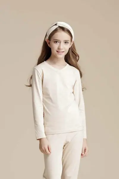 Áo tay dài màu nâu tự nhiên cho bé gái từ Bông Có Màu Tự Nhiên (Naturally Colored Cotton) - NatureColored