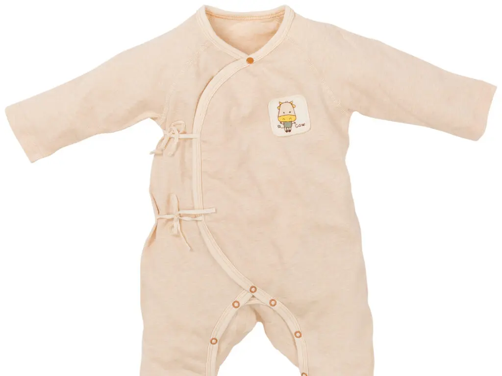 NatureColored 100% Organically Grown Naturally Colored Cotton Kimono, Natural Brown Bodysuit