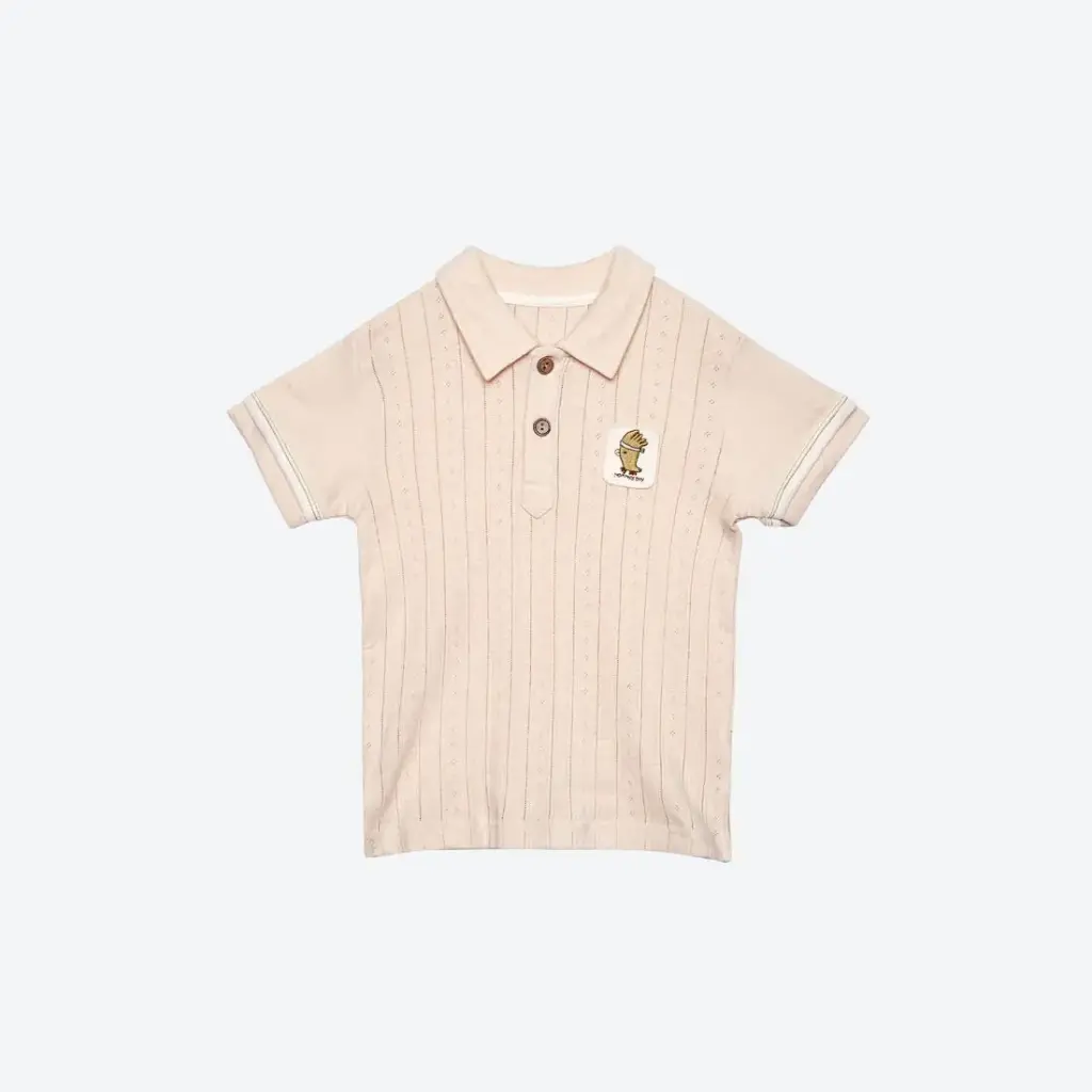 Áo polo pointelle từ Bông Có Màu Tự Nhiên (Naturally Colored Cotton) - NatureColored