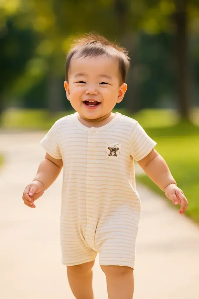NatureColored 100% Organically Grown Naturally Colored Cotton Short-Sleeve Bodysuit, Natural Brown
