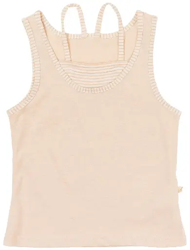 [K19TOS02BR] NatureColored Brown Tank Top