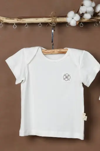 [402PJ02WH] Bộ đồ ngủ Mimi 100% GOTS Organic Cotton Pajamas màu trắng ngà tự nhiên