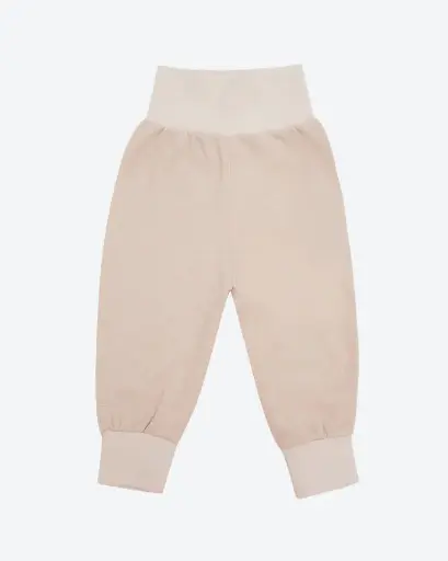[K19TRS0003BR] Quần dài cạp cao, họa tiết trơn nâu từ Bông có màu tự nhiên (Naturally Colored Cotton) - NatureColored