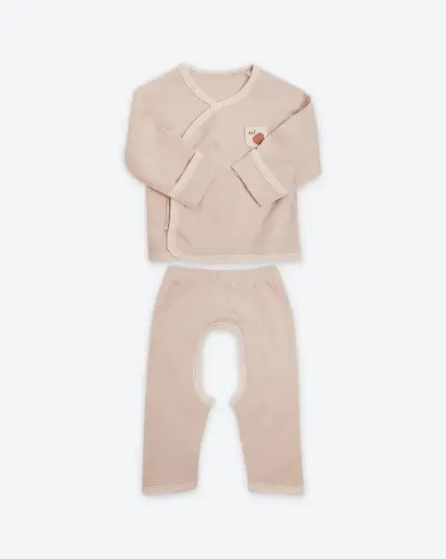 [K19PJS07BR] Bộ đồ dài tay từ 100% bông có màu tự nhiên I NatureColored 100% Organically Grown Naturally Colored Cotton Natural Pajamas