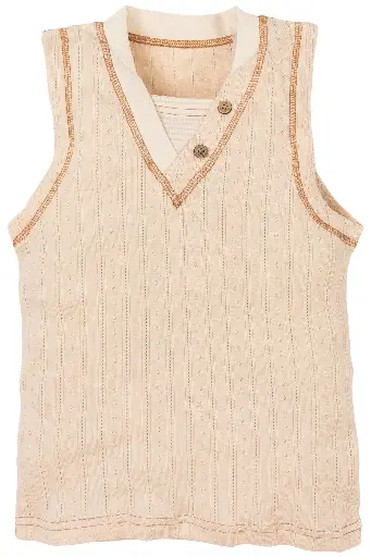 NatureColored 100% Organically Grown Naturally Colored Basic Vest, Natural Brown