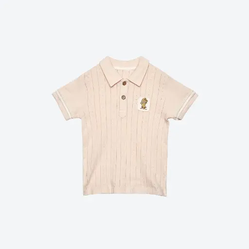 Áo polo pointelle từ Bông Có Màu Tự Nhiên (Naturally Colored Cotton) - NatureColored