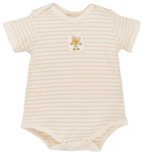[K19BOS01BR] Rompers ngắn tay từ 100% bông có màu tự nhiên I NatureColored 100% Organically Grown Naturally Colored Cotton Short-Sleeve Rompers, Natural Brown