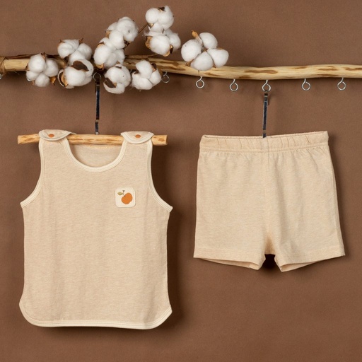 [403PJ07BR] NatureColored Short Sleeveless Pajamas