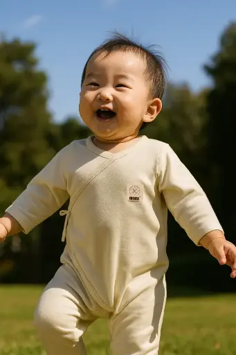 [501BO03NA] Mimi Organic Cotton Long Sleeve Kimono Bodysuit